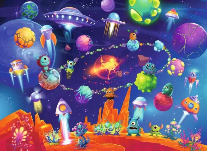 Puzzle Mimozemšťani XL