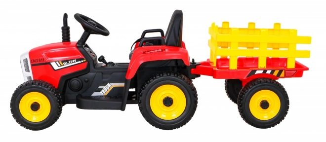Dětský traktor s přívěsem BLOW červený