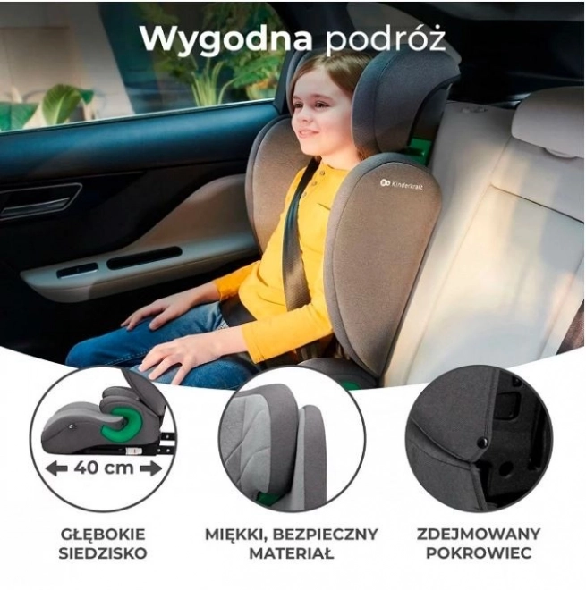 Otroški avtosedež Kinderkraft Junior Fix 2 i-Size – Rocket grey
