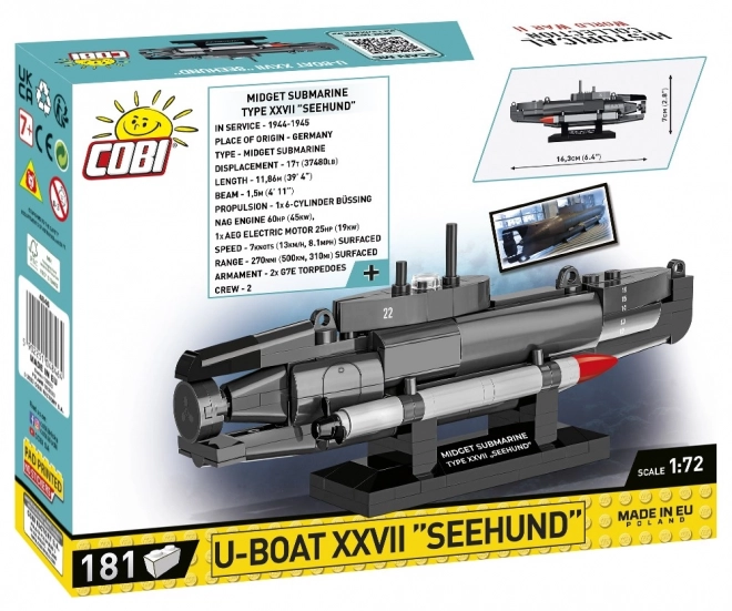 Cobi 4846 Německá ponorka U-boat XXVII Seehund