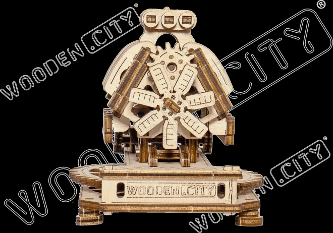 WOODEN CITY 3D puzzle Motor V8, 200 dílů