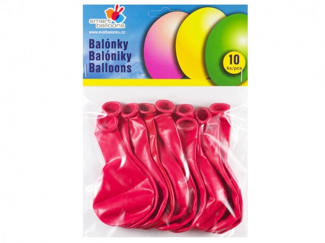Červené balónky nafukovací 26 cm - sada 10 kusů