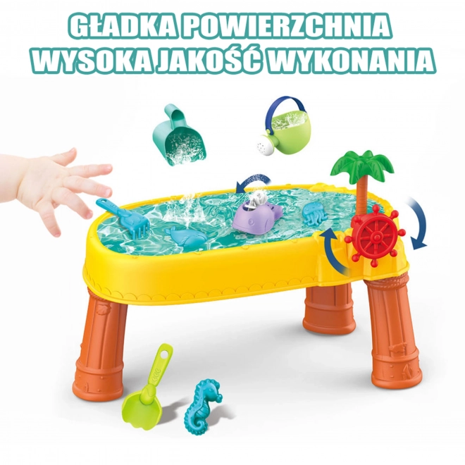 Woopie vodní stolek 2v1 pískoviště a pirátská loď