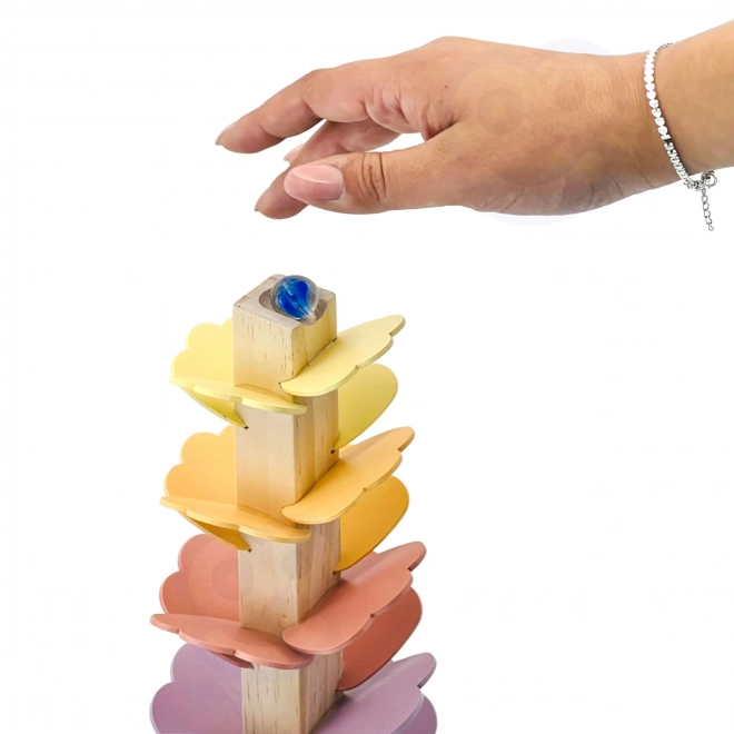 Dřevěná spirálová věž Tooky Toy pro děti