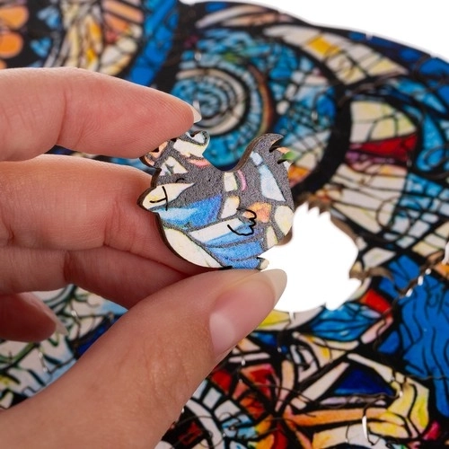 Dřevěné puzzle sova Kruzzel