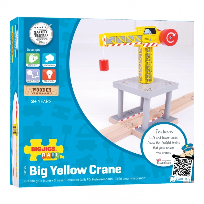Velký dřevěný jeřáb Bigjigs Rail