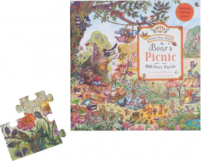 Galison Puzzle Medvědí piknikové puzzle 100 dílků
