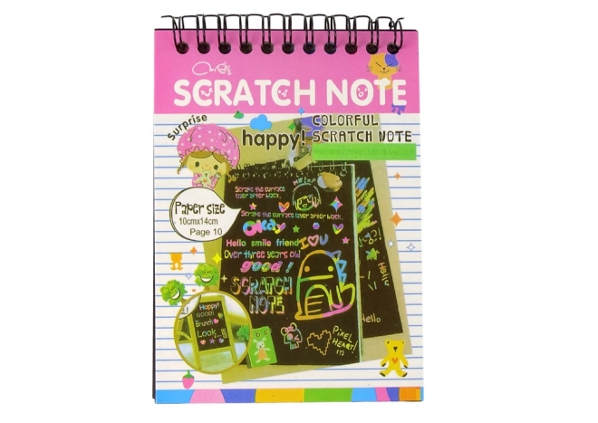 Zdrapywací notes pro děti růžový