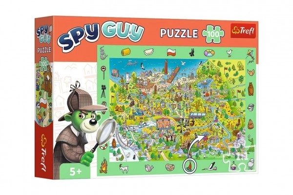 Pozorovací puzzle Spy Guy – Polsko, 100 dílků