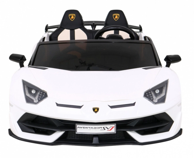 Lamborghini SVJ DRIFT pro 2 děti Bílá + funkce Drift + dálkové ovládání + MP3 LED + pomalý start
