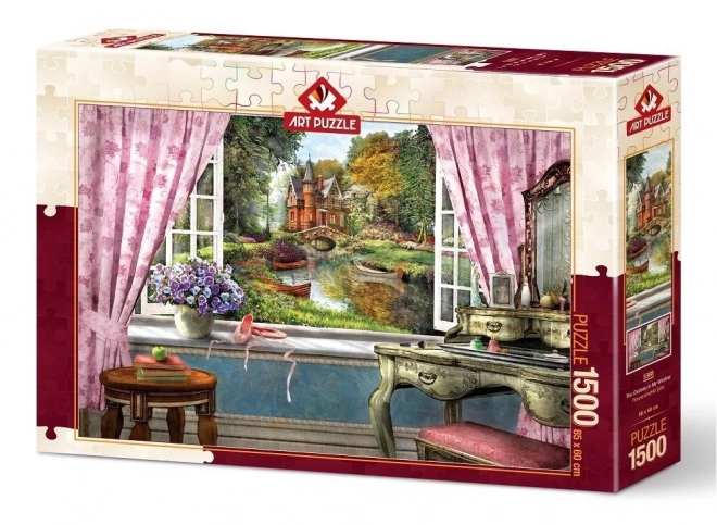 ART PUZZLE Puzzle Zámek v mém okně 1500 dílků