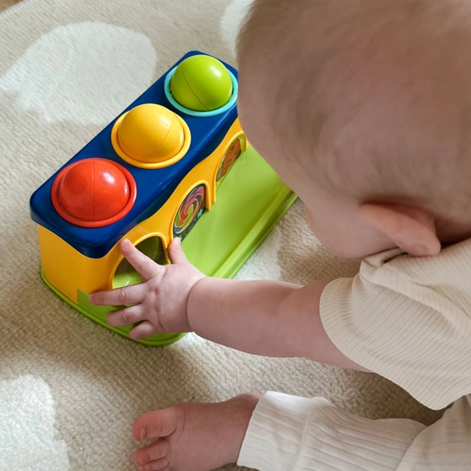 Dětská hračka Kolorowy prolézací tunel s kladívkem Montessori