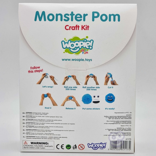 Kreativní sada na výrobu monster pompons - Woopie Art&Fun