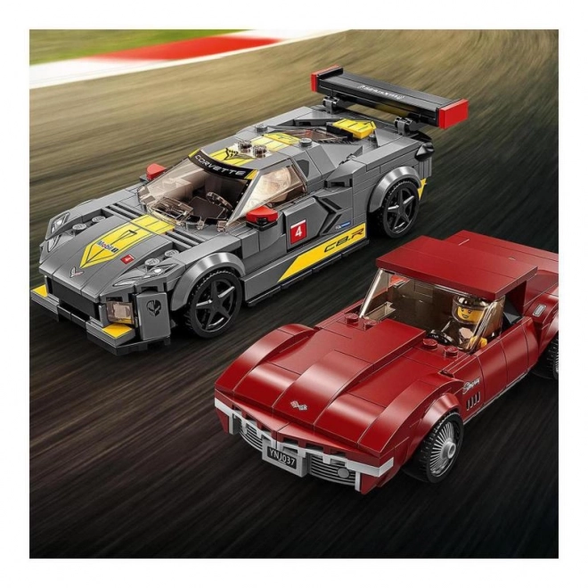 LEGO Speed Champions Chevrolet Corvette C8.R závodní auto a Chevrolet Corvette 1969