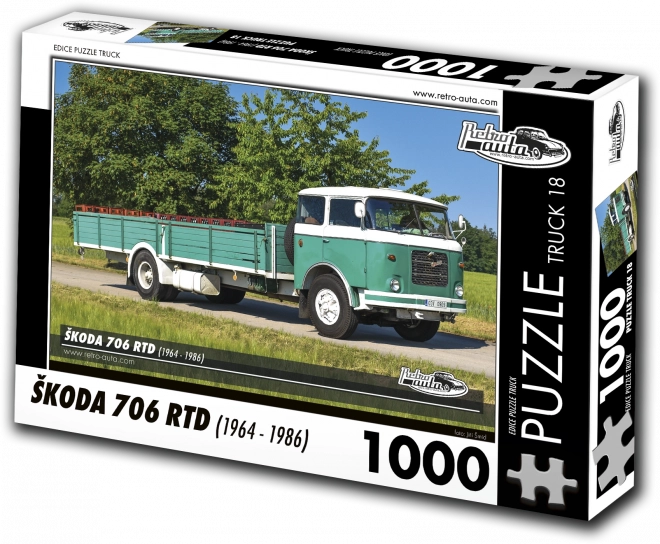 RETRO-AUTA Puzzle TRUCK č.18 Škoda 706 RTD (1964-1986) 1000 dílků