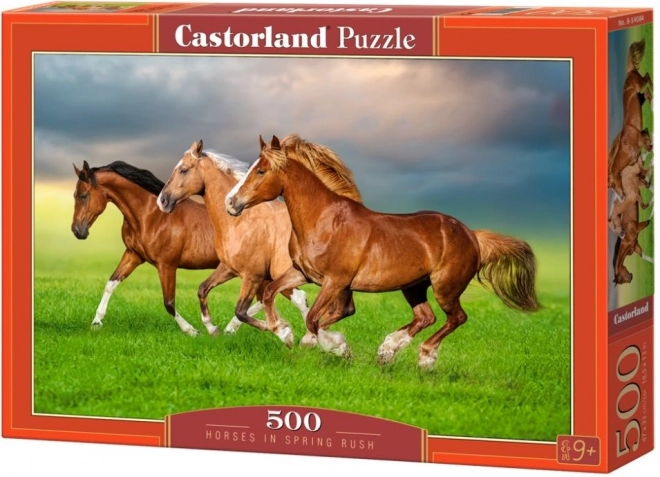 CASTORLAND Puzzle Koně v jarním spěchu 500 dílků