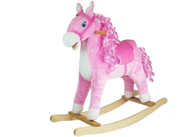 Houpací koník Princess růžový 74 cm