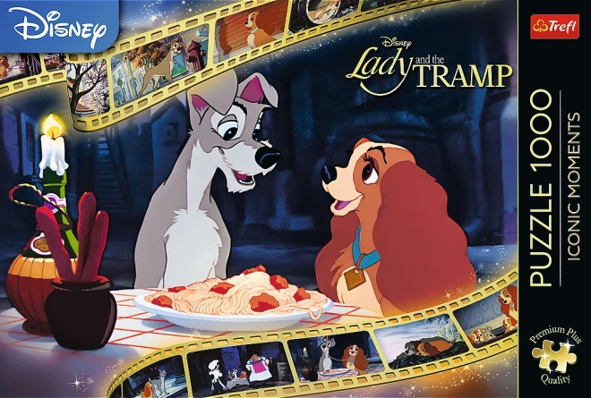 TREFL Puzzle Premium Plus Iconic Moments: Lady a Tramp 1000 dílků