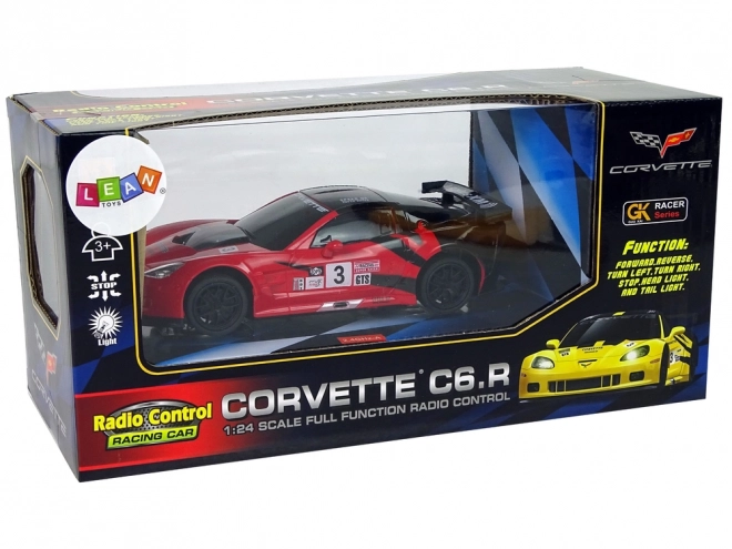 Sportovní auto R/C 1:24 Corvette C6.R červené s osvětlením