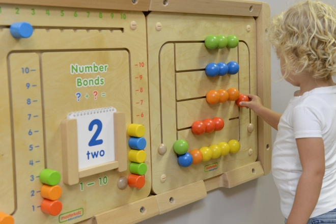 Edukační nástěnná tabule s kuličkami Montessori