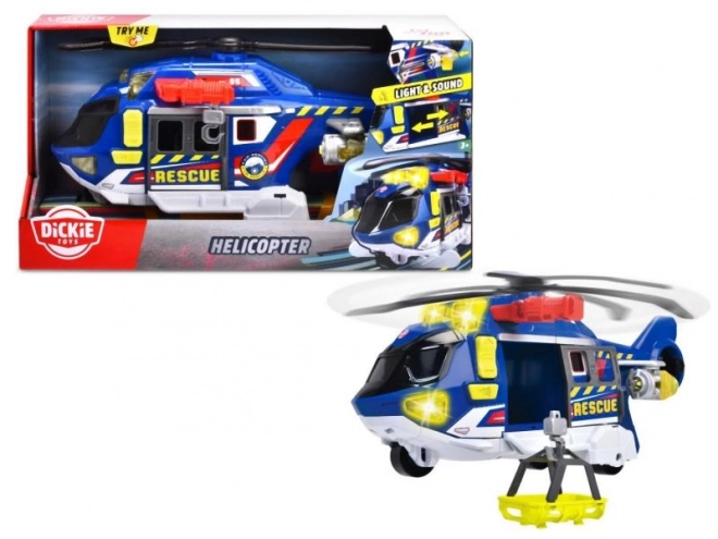 Záchranářská helikoptéra se světlem a zvukem