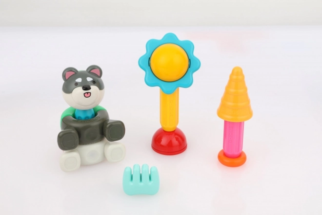 Stick-o magnetické cihly Kočka a pes sada 27 kusů