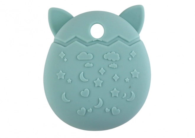 Silikonové pouzdro na Tamagotchi s kočičím designem a tyrkysovým odstínem