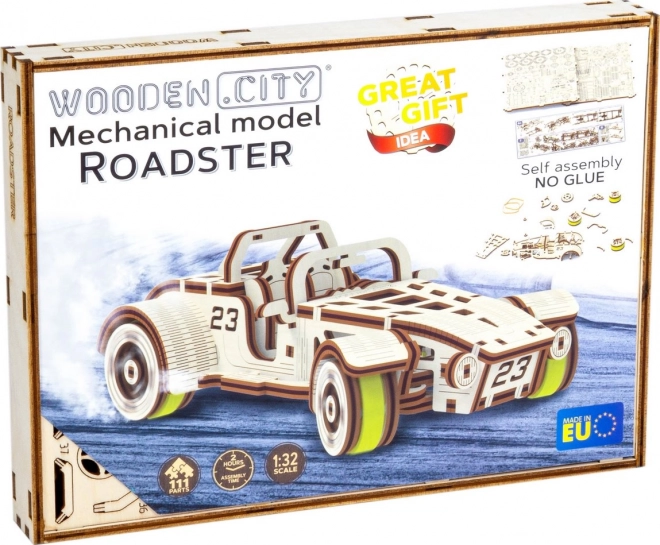 Dřevěné 3D puzzle roadster
