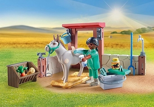 Venkovská figurková sada 71471 Veterinář s osly