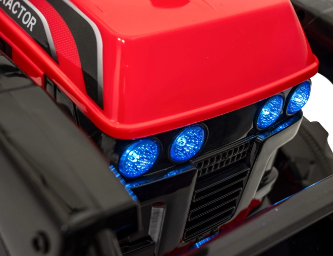 Otroški električni traktor z radlico – Červený