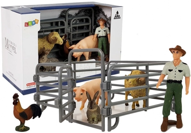 Sada figurek domácí zvířata farma ovčák