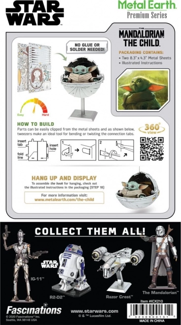 Metal Earth 3D puzzle Star Wars Mandalorian: Dítě