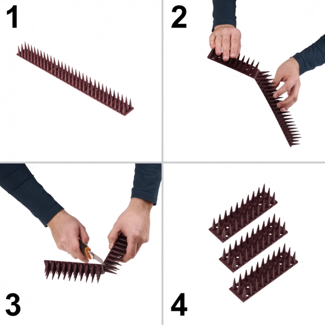 Odrážecí hroty na holuby hnědé 8 ks 43 cm