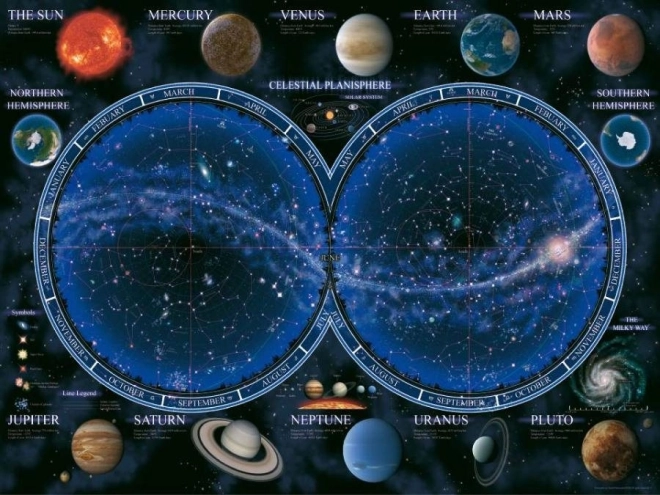 Puzzle Hvězdná mapa oblohy