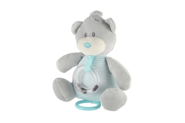 Modrý a krémový medvídek hrací skříňka 18 cm