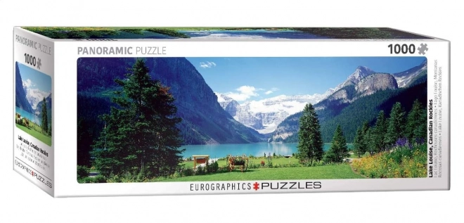 Panoramatické puzzle Jezero Louise Canadian Rockies 1000 dílků