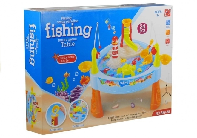Hra Fish Catching Water Table Game Lights 25 Elem
