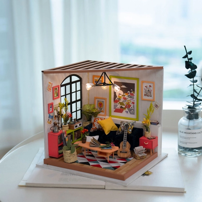 Robotime miniatura domečku obývací pokoj