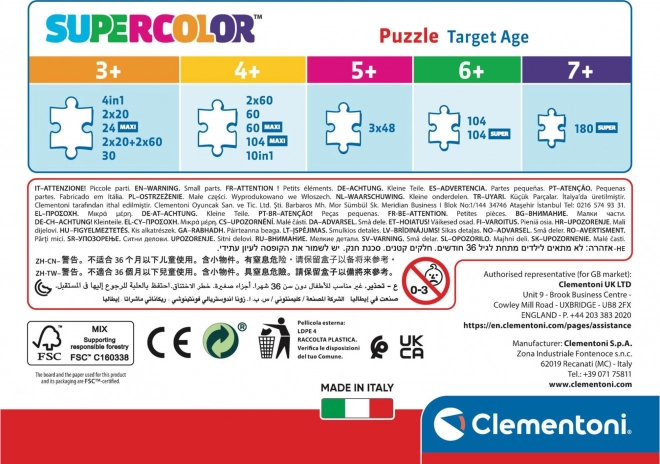 CLEMENTONI Puzzle Dračí rodinka 60 dílků