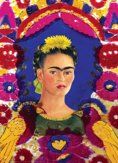EUROGRAPHICS Puzzle Portrét Frídy Kahlo v rámu 1000 dílků