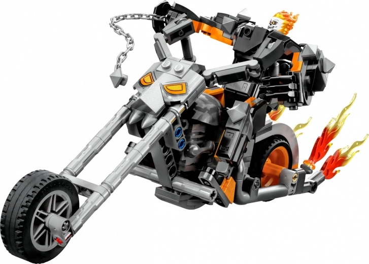 Chopper motorka s plameny