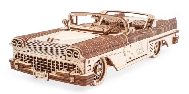 3D dřevěné mechanické auto model Kabriolet snů
