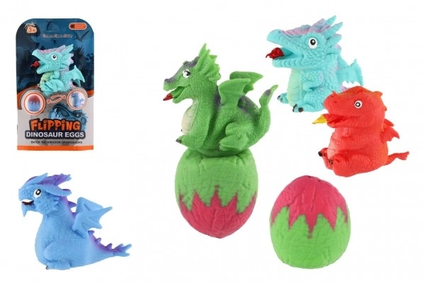 Překlápěcí dinosaurus s vajíčkem 15 cm