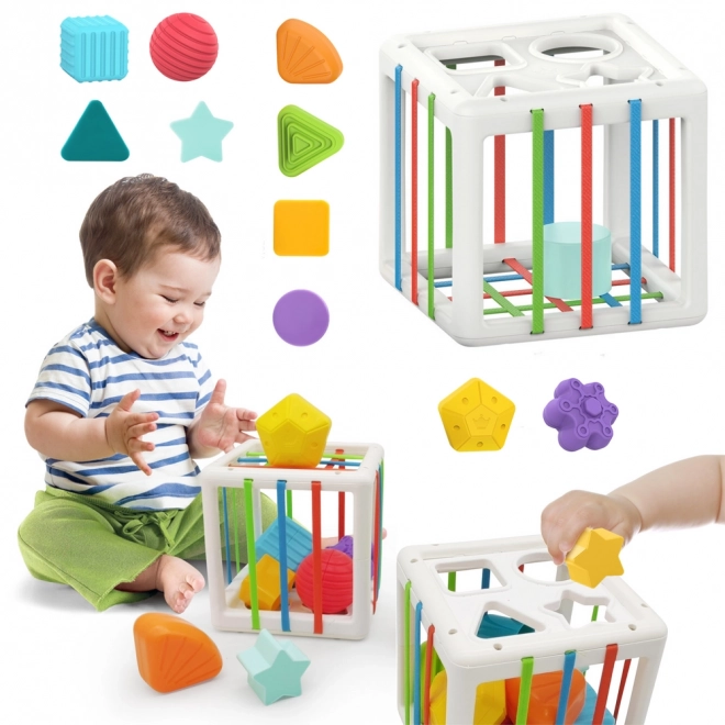 Flexibilní senzorické kostky Anti-Stress Sorter Eraser Blocks pro děti
