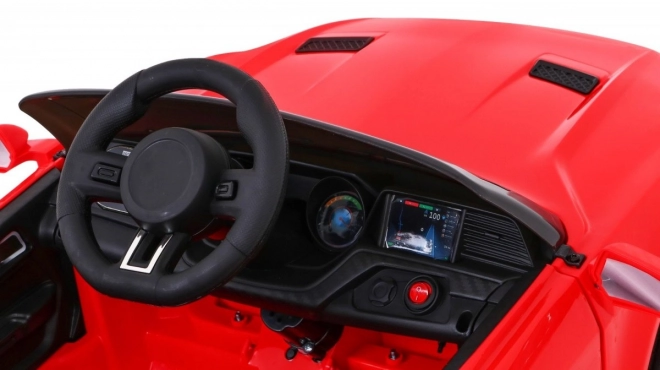 Červené dětské auto GT Sport na baterii s dálkovým ovládáním a MP3