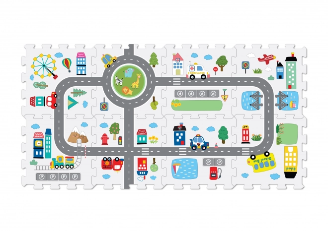 Pěnové puzzle silnice 8 ks