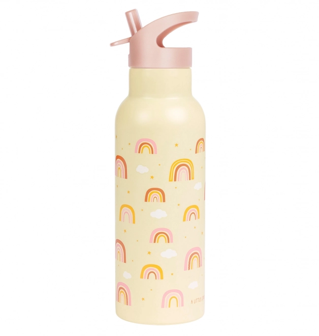 A Little Lovely Company Nerezová lahev na pití 500 ml – Duha