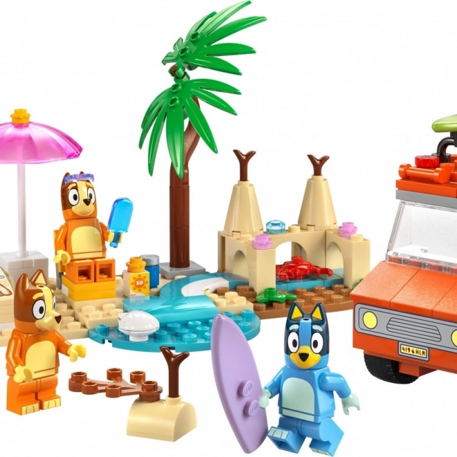 Stavebnice LEGO Bluey rodinný výlet autem na pláž