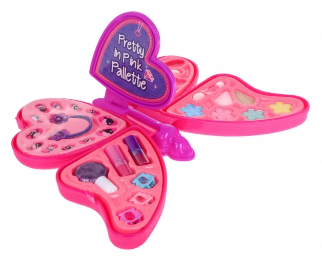 Kosmetická sada Pink Butterfly pro děti 5+ Make-up + doplňky na vlasy a nehty
