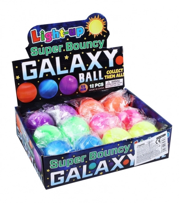 Svítící Skákací Míček Galaxy 5.5 cm